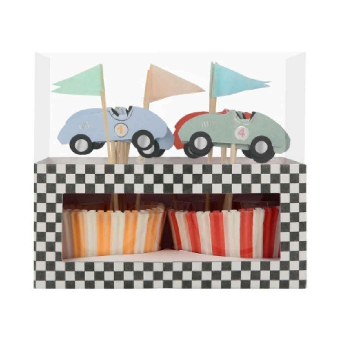 Kit pour 24 cupcakes voitures de course