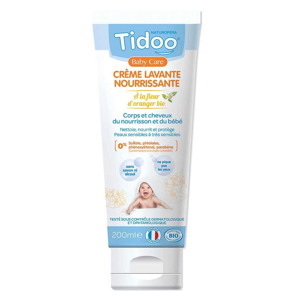 TIDOO CREME LAVANTE NOURISSANTE A LA FLEUR D'ORANGER 200ML
