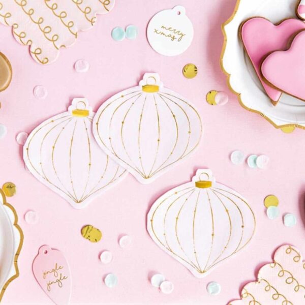 20 serviettes boule de Noël