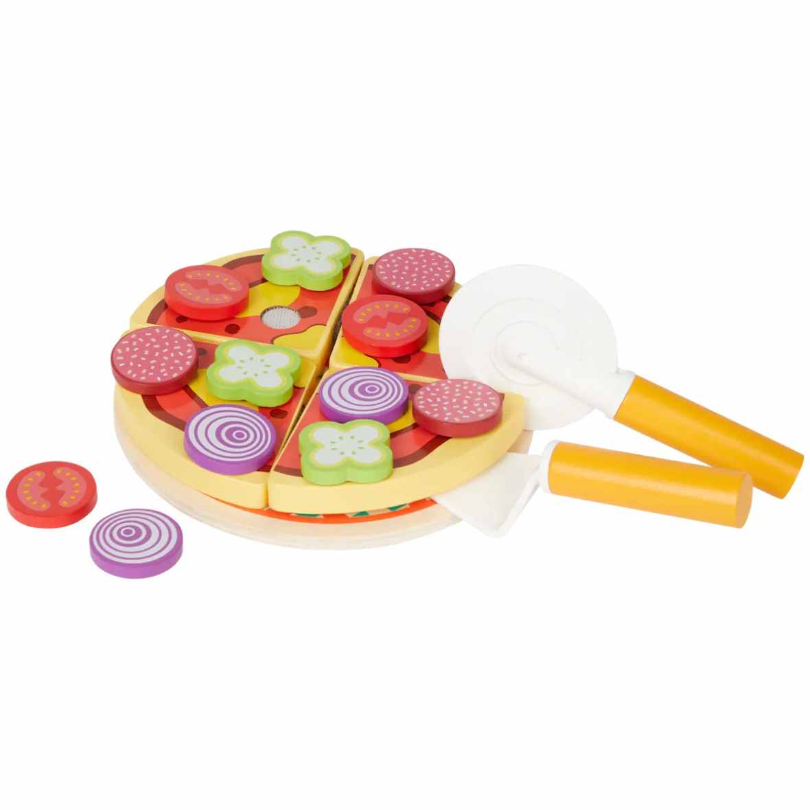 Pizza en bois avec accessoires