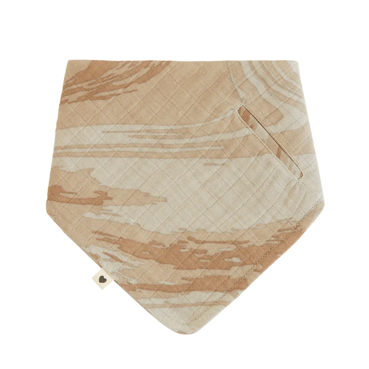 Bandana Bib - Tie Dye Camo sand