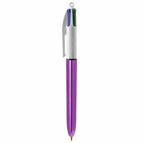 BIC 4 Couleurs Shine - corps violet métallisé