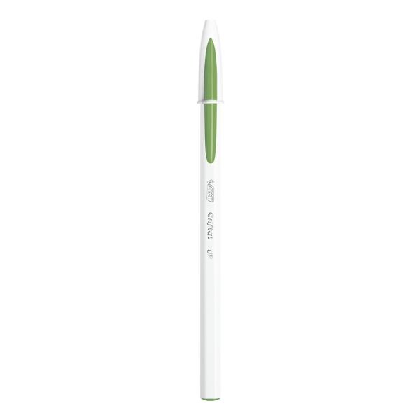BIC Cristal UP - Stylo à bille - vert clair - pointe moyenne (1,2 mm)