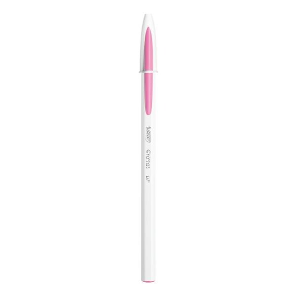 BIC Cristal UP - Stylo à bille - rose vif - pointe moyenne (1,2 mm)