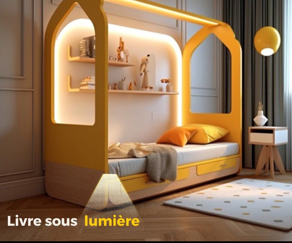 Lit Livre sous lumière