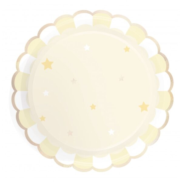 Assiettes festonnées jaune