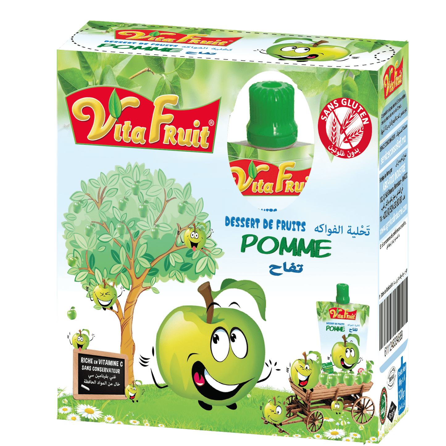 Vita Fruit DESSERT POCHES Pomme 4X80G