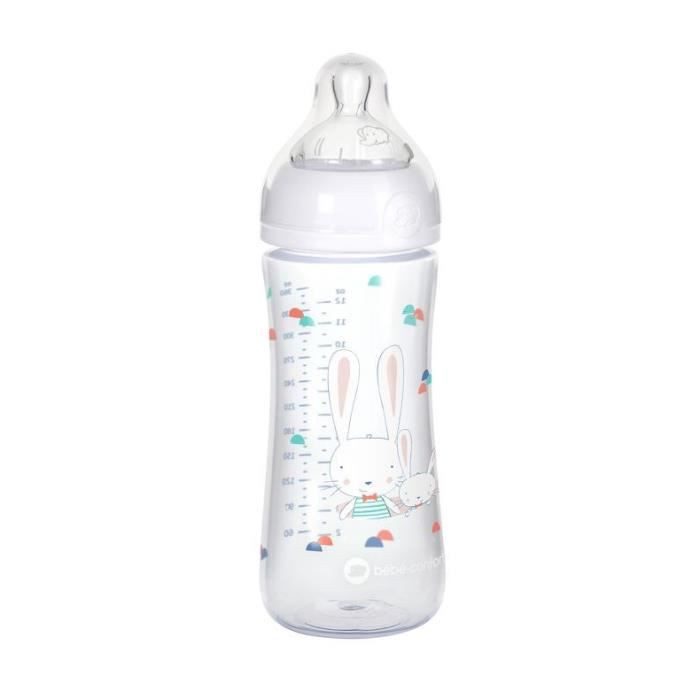 Bébé Conf Biberon Émotion PP Blanc 6-24m 360ml