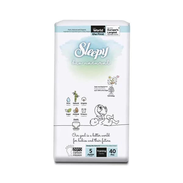 Sleepy BIO Natural Culottes Double Jumbo Junior Taille 5 – 11-18 kg – 40u