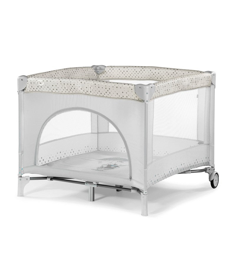 Lit bébé carré gris/hoquet
