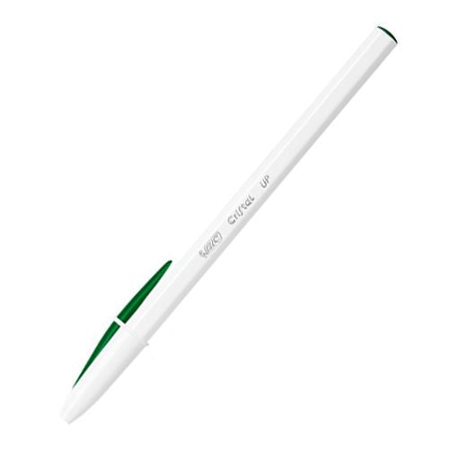 BIC Cristal UP - Stylo à bille - vert - pointe moyenne (1,2 mm)
