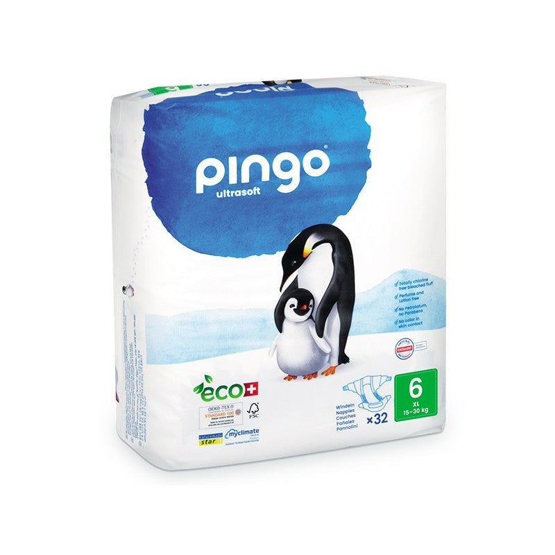 PINGO COUCHES ÉCOLOGIQUES JETABLES NEW BORN JUMBO TAILLE 1 (2-5 KG) 2X27 COUCHES