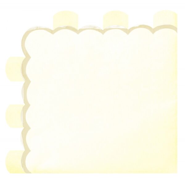 Serviettes festonnées Jaune