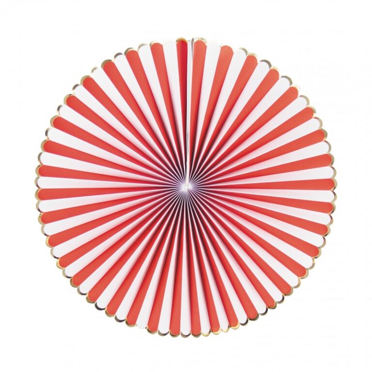 Rosaces rouge et blanc et or