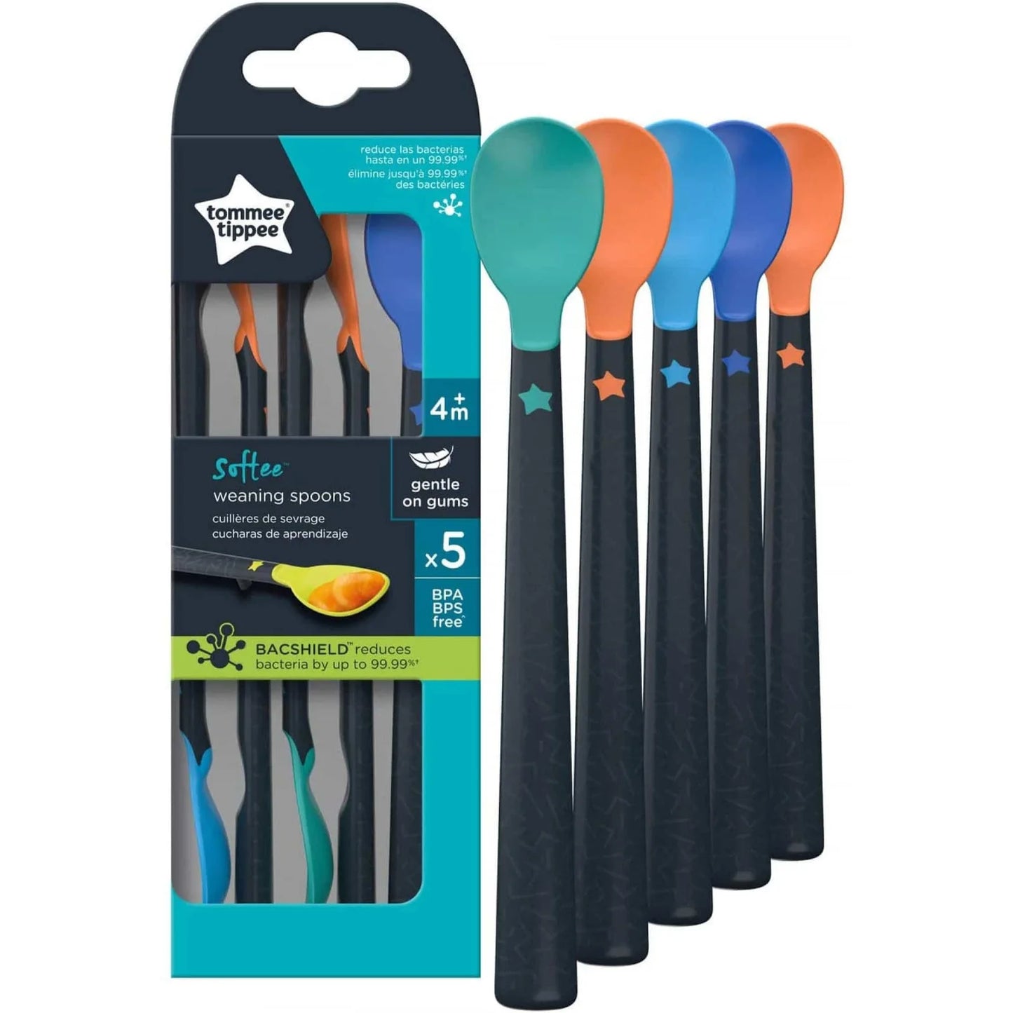 Lot de 5 cuillères d'apprentissage softee 4M+