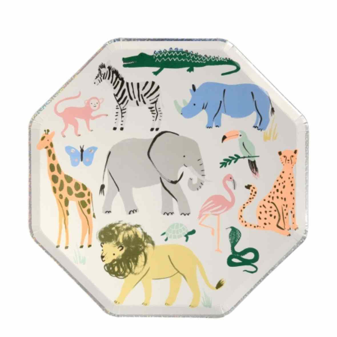 8 grandes assiettes savane