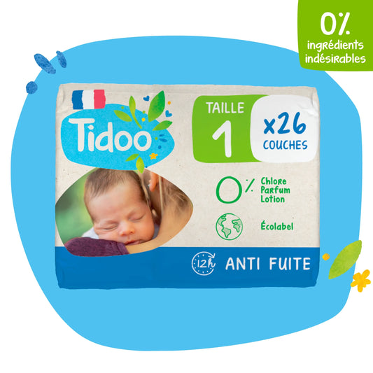Tidoo Couche Taille 1 / 2-5Kg 26 Unités