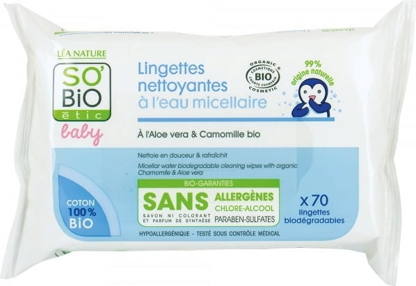 So Bio Lingettes Nettoyantes à l’Eau Micellaire