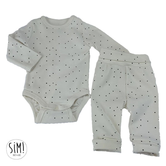 Ensemble 2 pièces imprimé ECRU