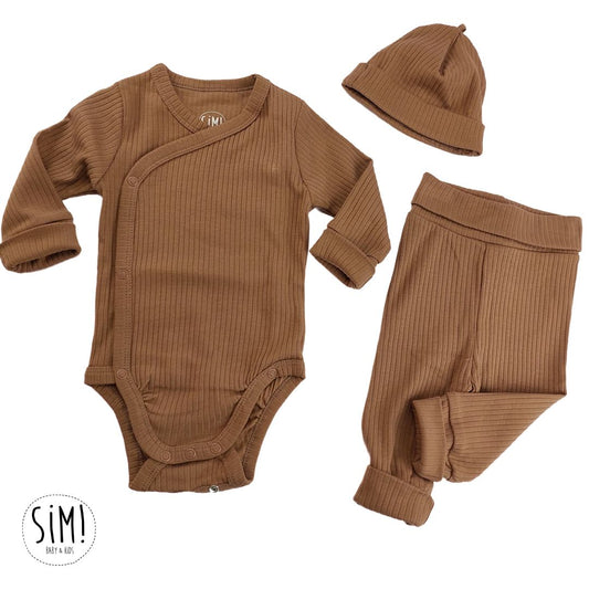 Ensemble évolutif 3 pièces marron