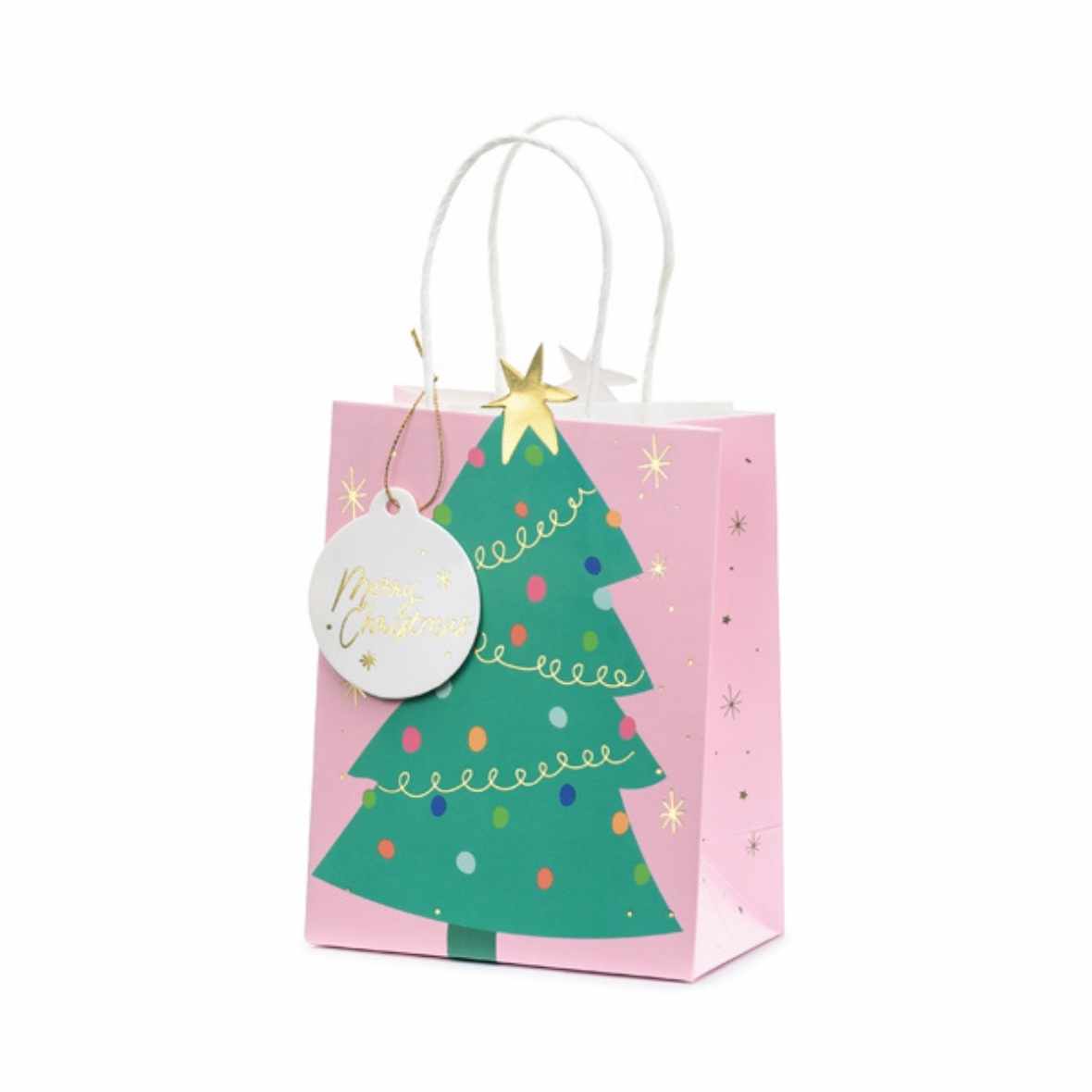 1 sac cadeau rose sapin