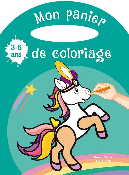 LES LICORNES MON PANIER DE COLORIAGE