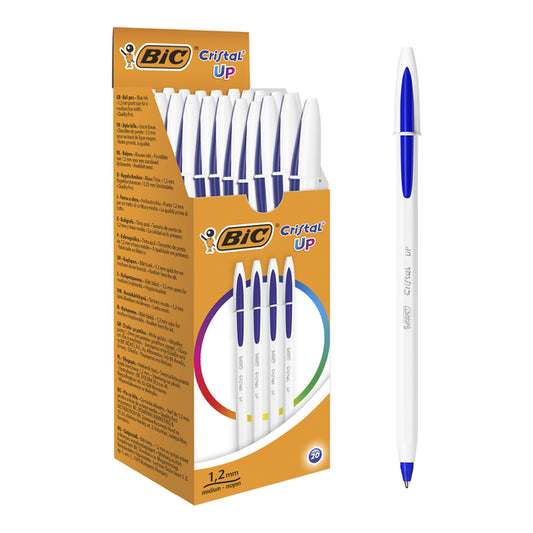 BIC Cristal UP - Stylo à bille - bleu - pointe moyenne (1,2 mm)