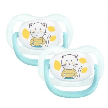 BÉBÉ CONFORT SUCETTES PHYSIO AIR CONF - 0/6 M - THE GARDENER BLEU ET JAUNE SIL X2 -