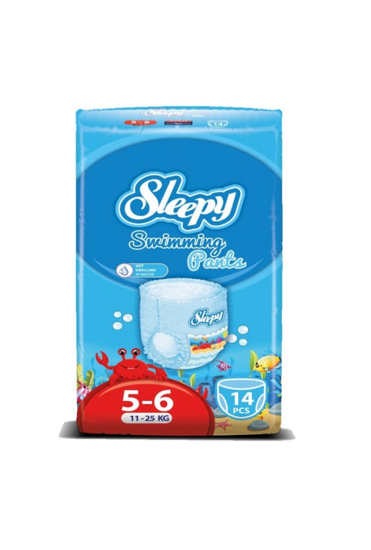 SLEEPY Natural Swimming Eco Training Pants, Junior T5-T6,  Paquet de 14
