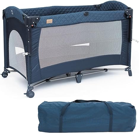 Lit de voyage cododo modulable bleu