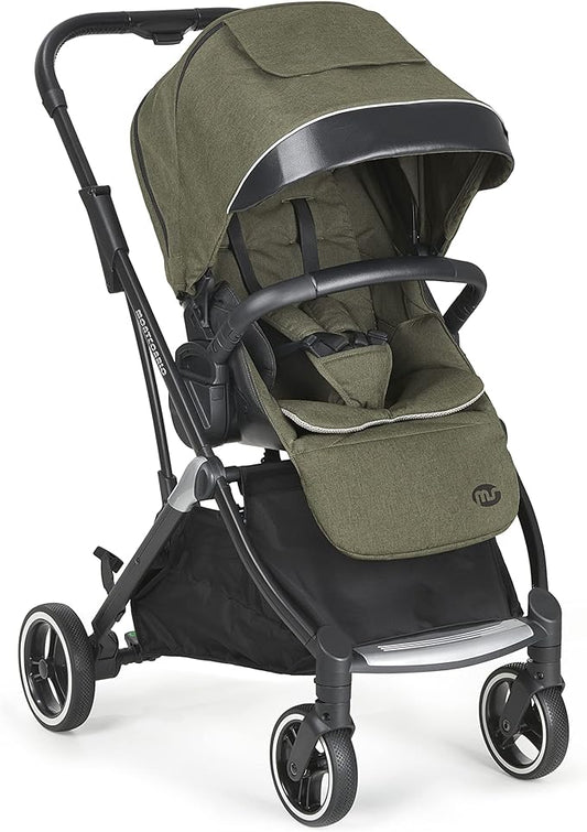 ms 21415 - Poussette bébé Montecarlo Grande, poussette extractible, pliable facile et compacte, unisexe, vert