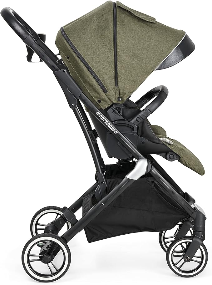 ms 21415 - Poussette bébé Montecarlo Grande, poussette extractible, pliable facile et compacte, unisexe, vert