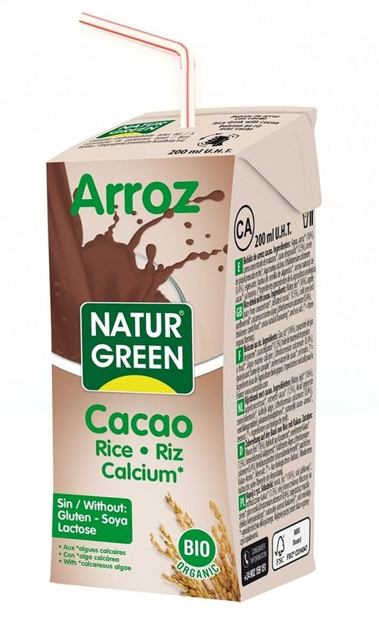 Naturgreen Boisson au Riz Cacao Calcium 200ml