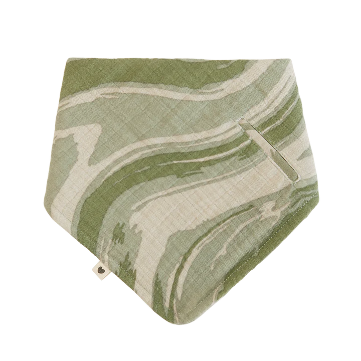 Bandana Bib - Tie Dye Camo Green
