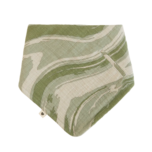 Bandana Bib - Tie Dye Camo Green