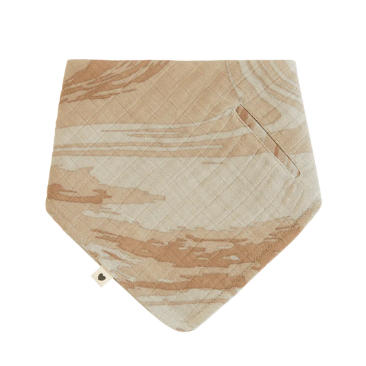 Bandana Bib - Tie Dye Camo sand
