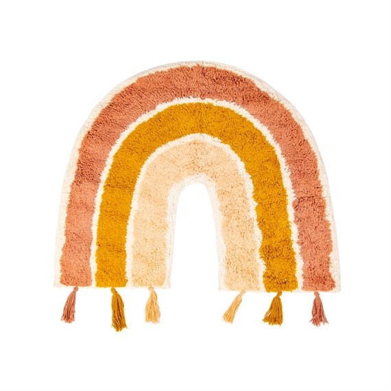 Tapis arc-en-ciel terracotta