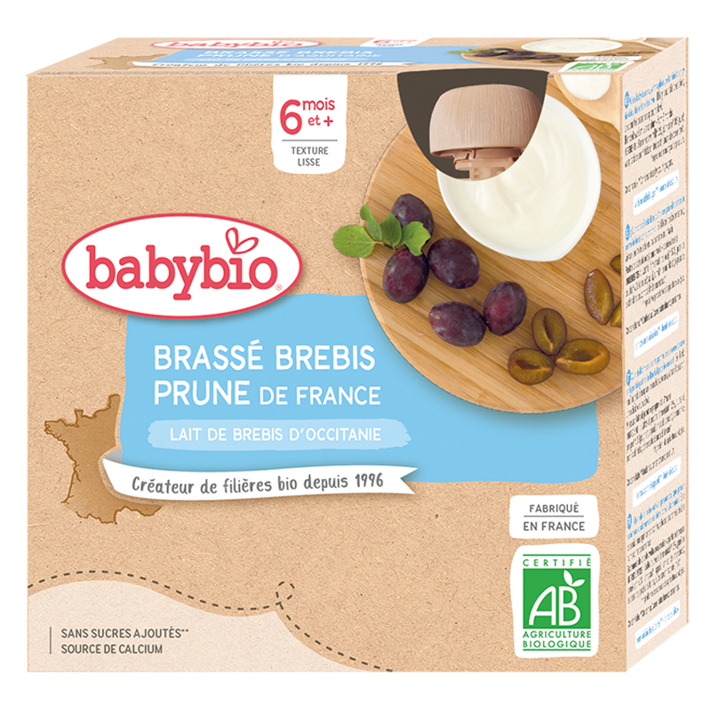 BABYBIO GOURDE BRASSE BREBIS PRUNE 4 X 85G