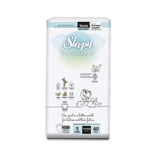 Sleepy BIO Natural Culottes Double Jumbo Junior Taille 5 – 11-18 kg – 40u