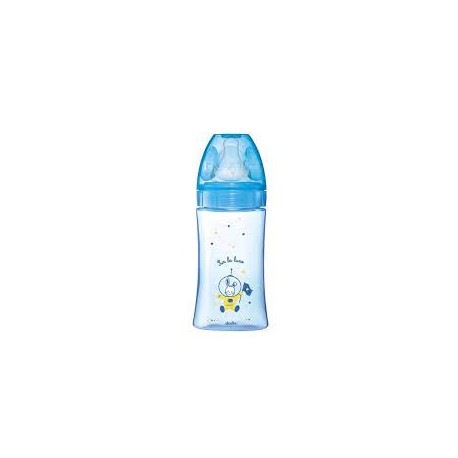 DODIE BIB INI+ 270ML BLEU COSMONAUTE 0-6 M TET RONDE 3 VIT D2