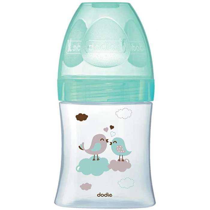 DODIE BIB INI+ VERRE 150ML VERT OISEAUX 0-6 M TET RONDE 3 VIT D1