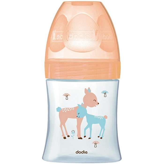 DODIE BIB SENS+ VERRE 150ML BEIGE BICHE 0-6 M TÉT PLATE D1