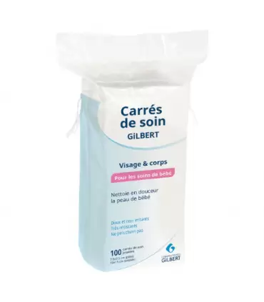 CARRÉS DE SOIN SACHET DE 100 PIÈCES