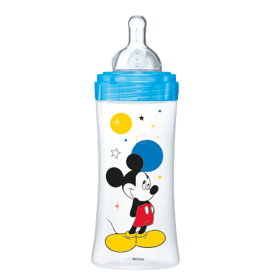 DODIE BIB INI+ 330ML MICKEY BLEU +6 M TET RONDE 3 VIT D3