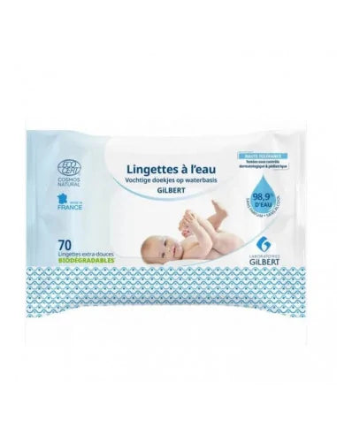 Lingettes à l'eau Biodégradables 70 unités