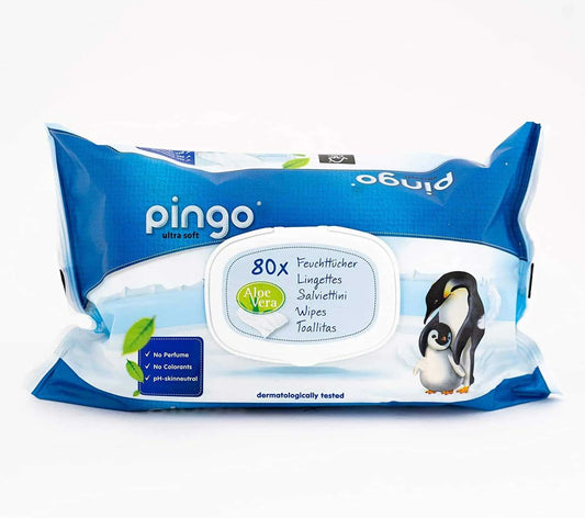 PINGO LINGETTES ULTRA SOFT À L'ALOÉ VERA - SANS PARFUM - PAQUET DE 80