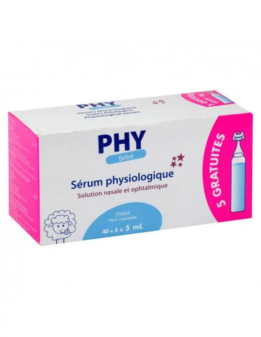 Sérum physiologique Gilbert 40x5ml + 5 Unidoses gratuites.