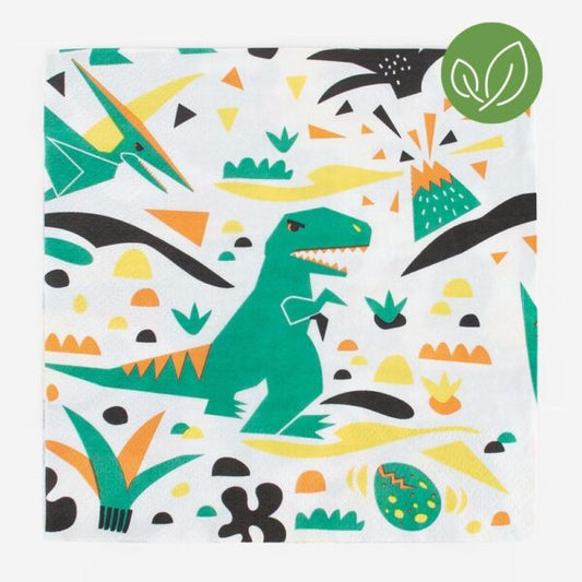 Serviettes dinosaures