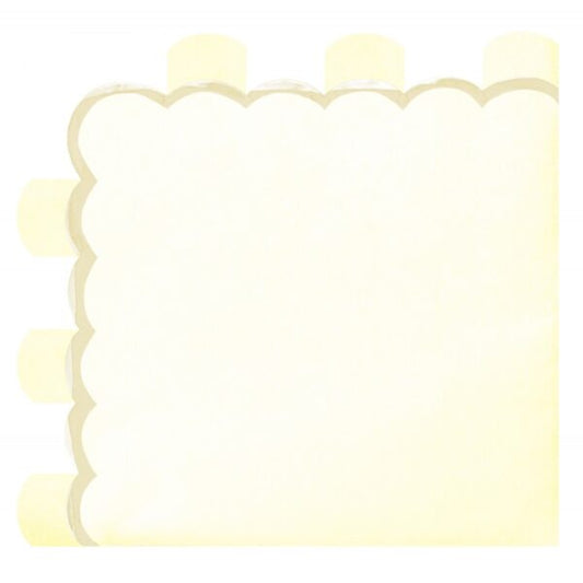 Serviettes festonnées Jaune