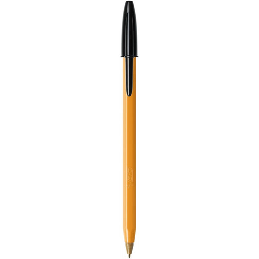 Stylo bille Bic Orange pointe fine avec capuchon - noir